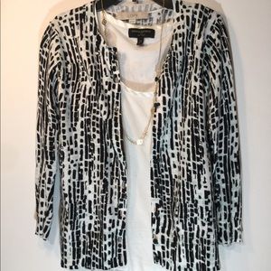 Loft Printed Cardigan Sweater